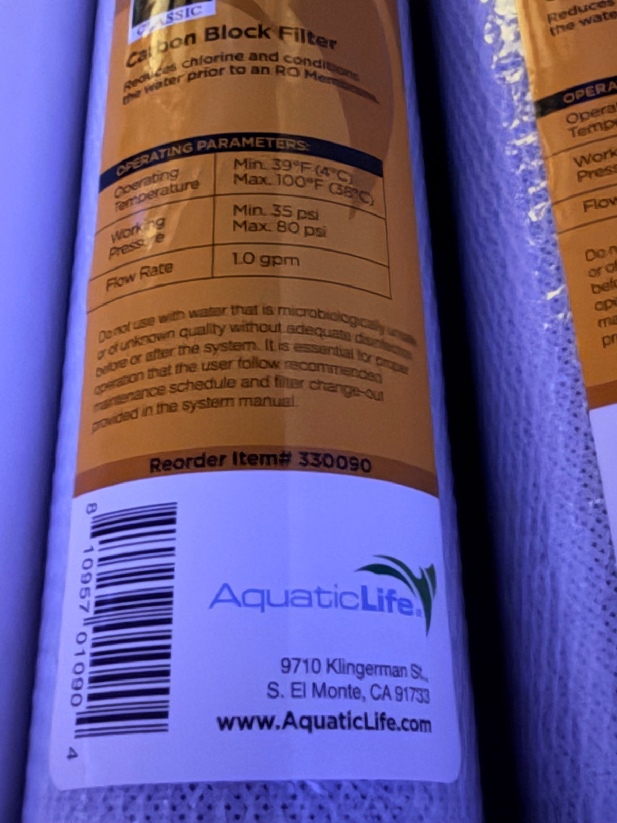 Aquatic Life 5 Micron Carbon Block